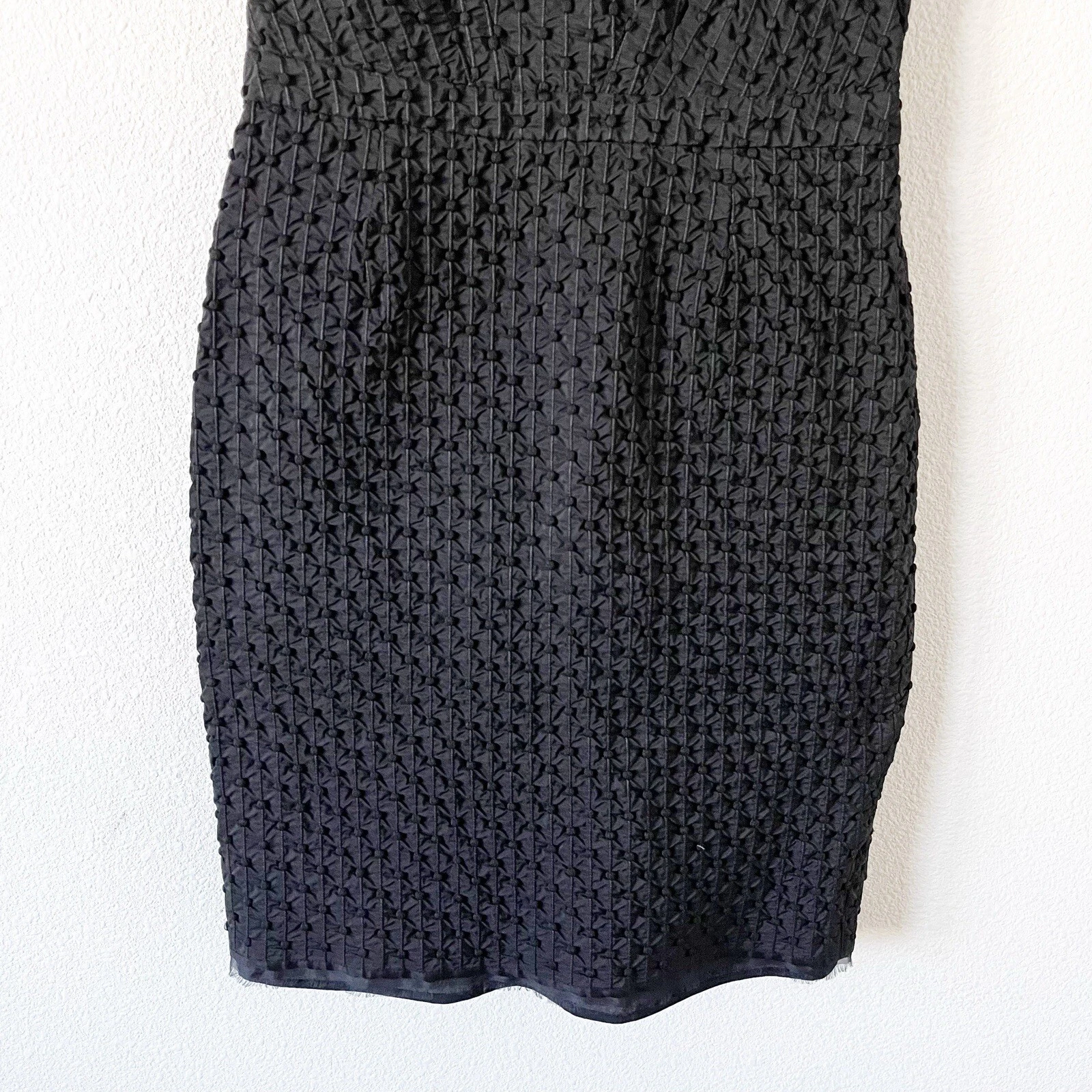 Abito nero Tory Burch collo a equipaggio testurizzato taglia 2