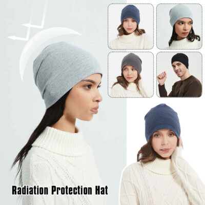Silver Fiber Anti Radiation Beanie Hat Protection Rf/Microwave ProtectionCap