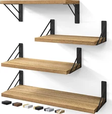 Wall Mounted Floating Shelves Set of 3 for Bedroom, Living Room, Kitchen, Bathro
