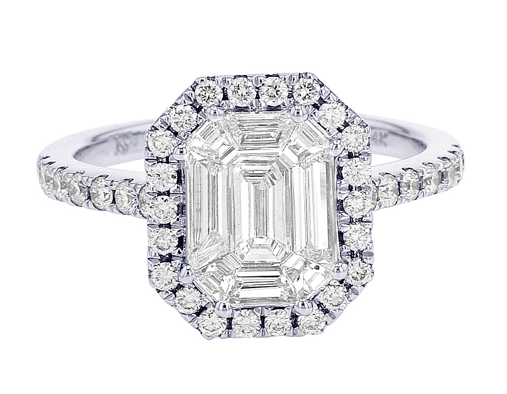 Pie cut deals diamond ring