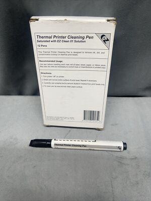 #ad Box Of 12 Thermal Printer Cleaning Pens Zebra Eltro Rollo EZ Clean 01 Solution $24.97