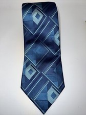 Croft and Barrow Blue Tones Geometric Designs Neck Tie Handsome Stand Out