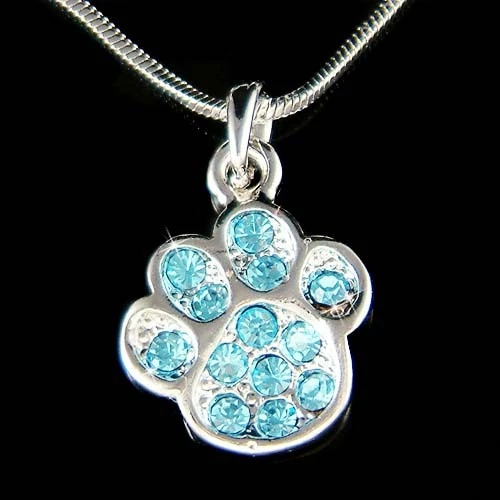 Swarovski paw sale print necklace