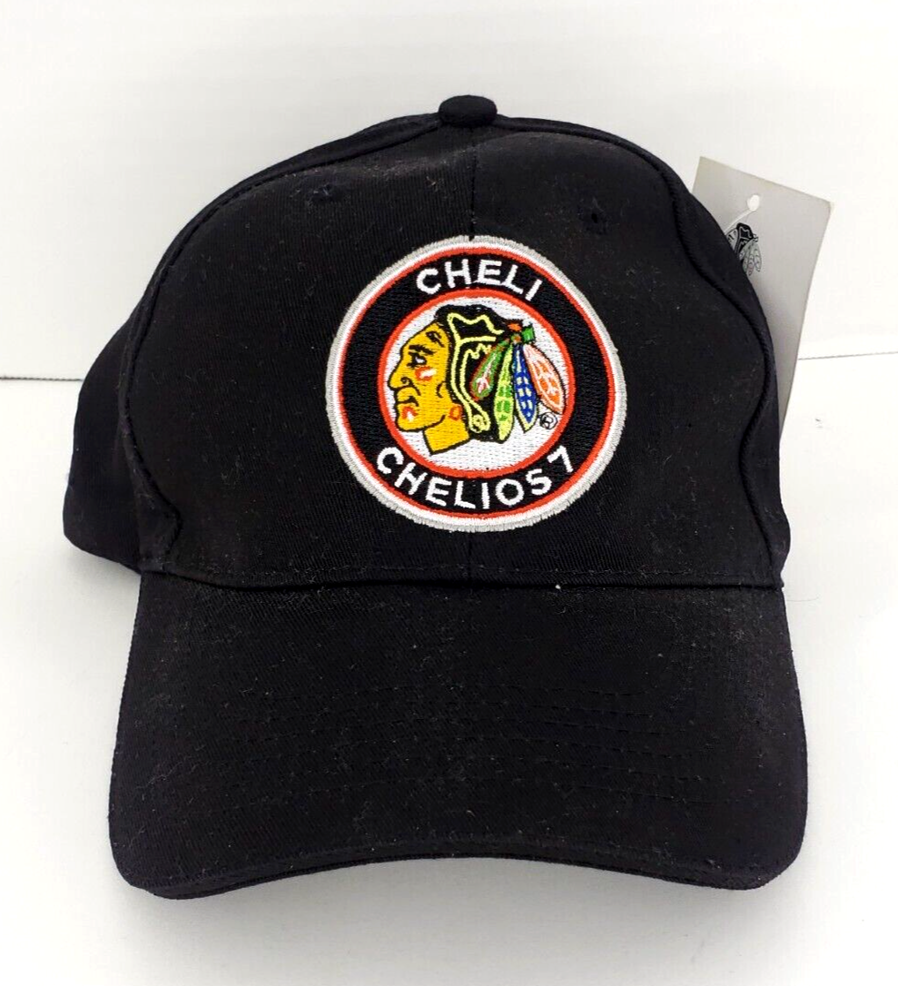 Chicago Blackhawks Chris Chelios 7 Cheli Strapback Hat Heritage