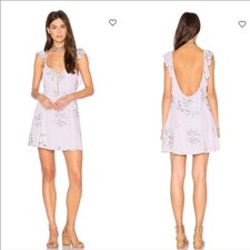 Show Me Your Mumu smym Delilah Ruffle Mini Dress sz medium purple nwt