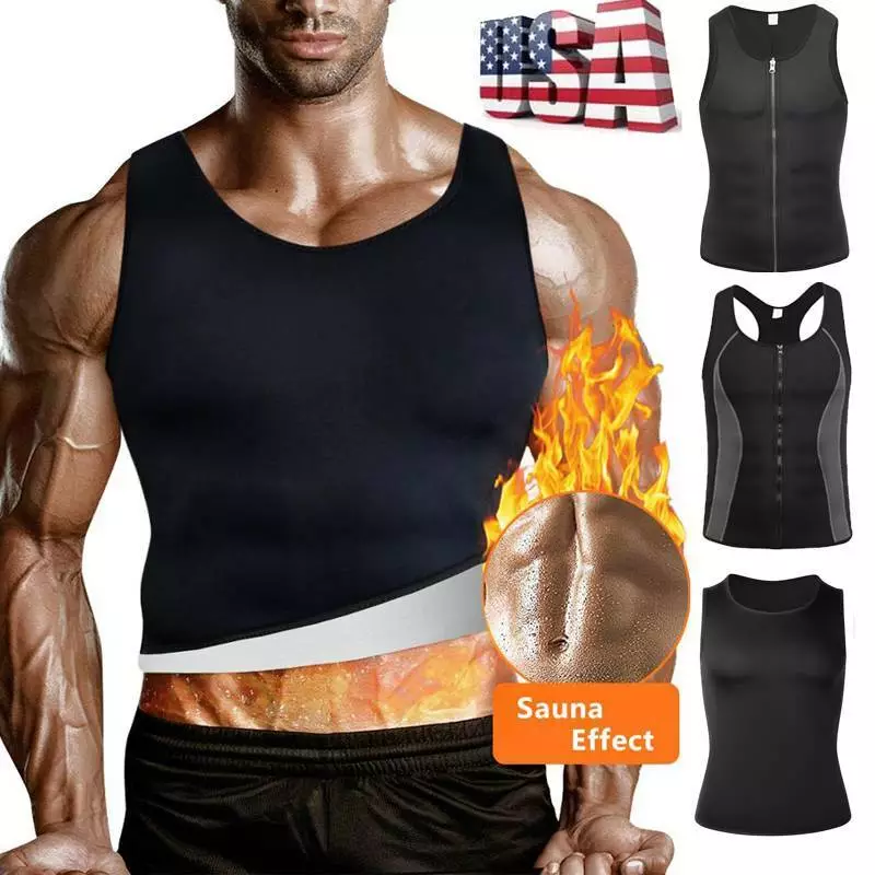 Men Sauna Sweat Vest Polymer Body Shaper Workout Waist Trainer Weight Loss Shapewear  Tummy Slimming Sheath Corset Fitness Top - China Sauna Fitness Men Waist  and Body Shaper price