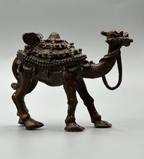 Very rare old unique ancient Roman bronze engraved camel figure