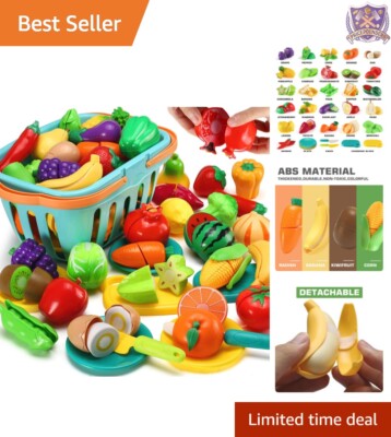70 PCS Educational Play Food Set for Kids - Colorful Kitchen Adventure