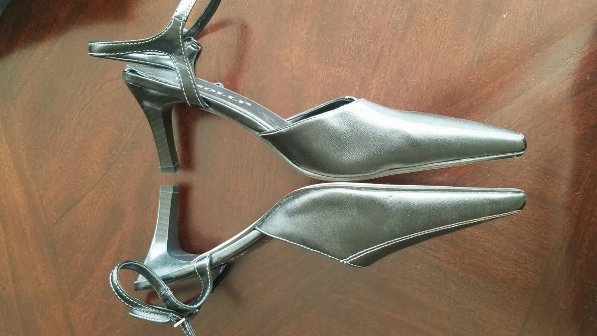 sharp Rasolli black square pointy toe slingback 3