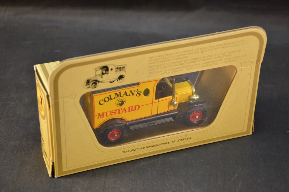 MATCHBOX MODELS OF YESTERYEAR 1912 FORD MODEL T Y-12 SCALA 1/35 COLMAN'S MUSTARD - Immagine 3 di 4