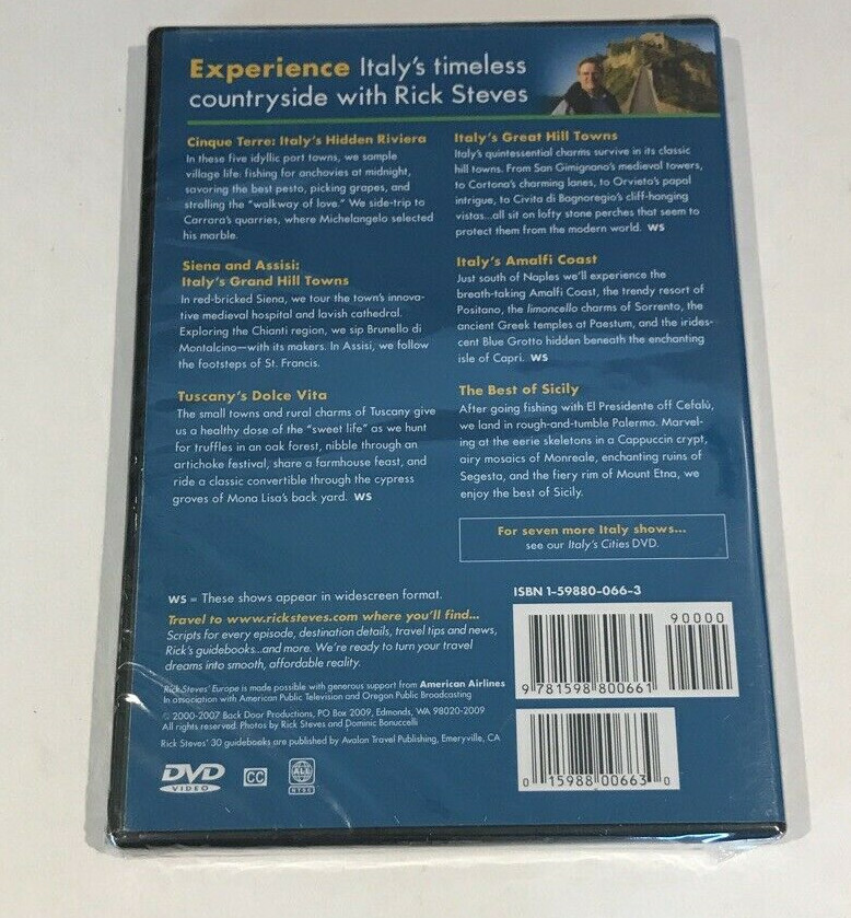 その他 Rick Steves: Italy's Countryside 2000-2009 [DVD] Rick Steves' Italy's Countryside 2000-2007 (DVD) Europe Travel | eBay