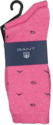 NEU ! GANT Damen Socken D1. 2-PACK GANT AND SOLID SOCKS pink Gr. ONE SIZE