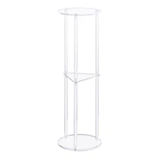Space Saving Designs Acrylics Round End Table with Triple Storage Capacity