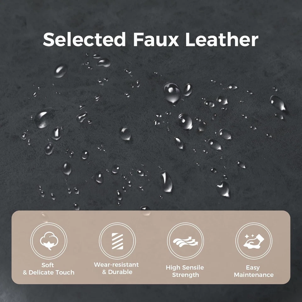 24 inch Bar Stool Upholstered Counter Height Backles Kitchen Island Dining Chair - Image 3 of 4