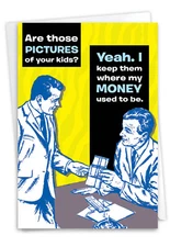 1 Funny Father's Day Card with Envelope - Wallet 7353