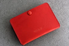 Atelier Du Cuir  Simplet "SNAP"  card case/holder Buttero red