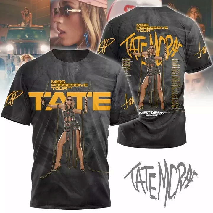 Tate McRae 2025 Concert, Tate McRae Miss Possessive Tour 2025 Shirt Gift Fan