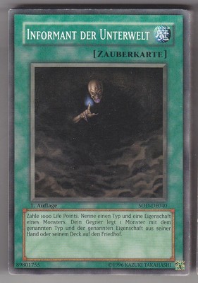 YU-GI-OH Informant der Unterwelt Common SOD-DE040