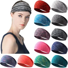 Elastic Yoga Hairbands Stripes Gradient Unisex Headband Hair Accessories Outdoor