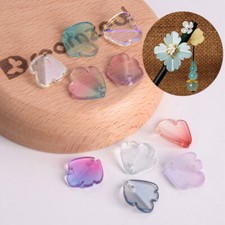 10pcs 15mm Petal Shape Crystal Glass Loose Top Drilled Beads for Jewelry Making
