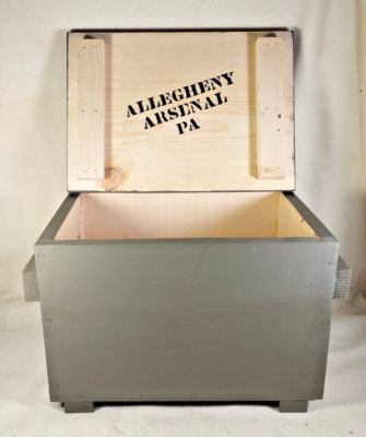 Ammo Box Allegheny Arsenal 1000 Ball Cartridges Cal. 58 - Wood Box