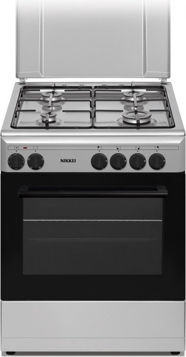 Nikkei Cucina a Gas 4 fuochi con Forno elettrico e Luce 60x60 cm Bianco  SN664XE | eBay