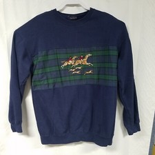 Vintage Gant Embroidered Horseback Riding Logo Sweatshirt Size Large L