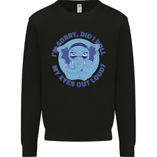 Elephant Did I Roll My Eyes Out Loud Mens Sweatshirt Jumper