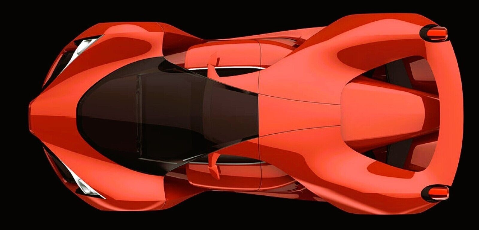 FERRARI Race Car Racing Hypercar Concept Red Custom Built LARGE 1:12SCALE MODEL