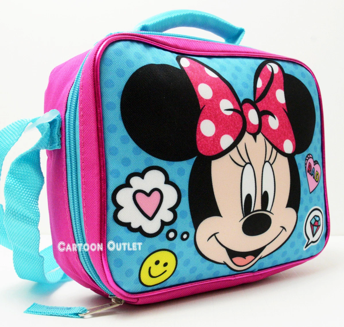 Disney Minnie Mouse Insulated Lunch Box Bag w/ Shoulder Strap Gift