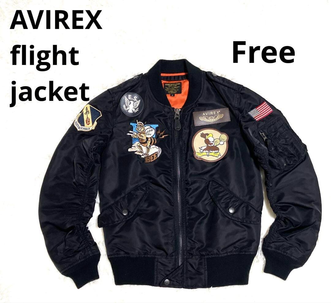 ジャケット・アウター AVIREX MA-1 flight jacket AVIREX Type MA-1 flight jacket Black Size FREE SIZE free