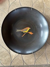 COUROC - Monterey Yellow Wren Bird Inlaid Design BOWL and Two Other Nice Plates