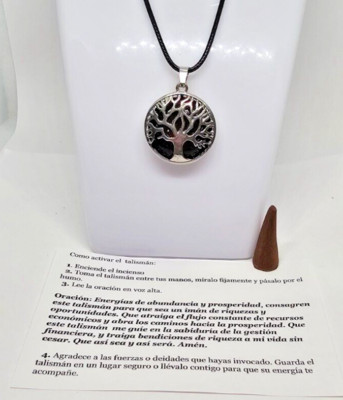 TURMALINA MAS ARBOL DE LA VIDA COLLAR PROTECCION DINERO BUENA SUERTE EXITO 1PC