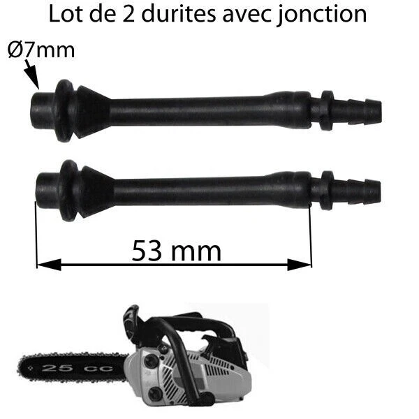 GENERIQUE piece durite tuyau lot de 2 tronconneuse 25cc 2500 TCK KPC mc dillen chinoise