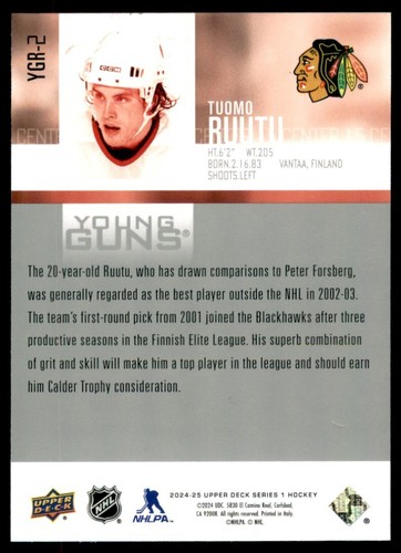 2024-25 UPPER DECK SERIES 1 HOCKEY YOUNG GUNS YG RENEWED -PICK FROM LIST- U-PICK - Picture 3 of 130