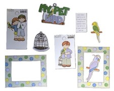 My Mind's Eye My Pet Bird Scrapbook Die Cuts Frames 9 Piece Set
