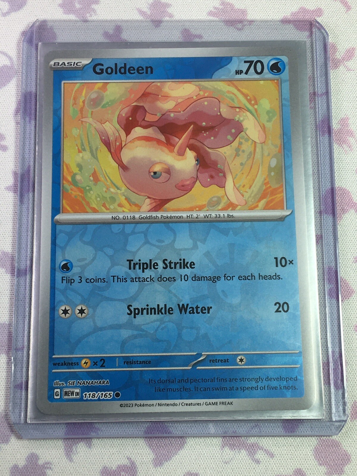 Goldeen 118/165 Reverse Holo NM Scarlet & Violet - 151 Pokémon Card