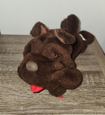 Vintage Plush Brown Dog Krinkles Wearing Bandana By Commonwealth 10"