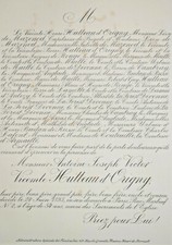 VICOMTE HUTTEAU D ORIGNY Leon Mazenod FAIRE PART Cambray Assas Anglade 1893