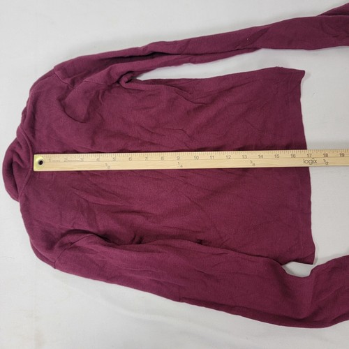 Camisa para mujer Abercrombie & Fitch manga larga vintage granate bordada GRANDE L - Imagen 4 de 6