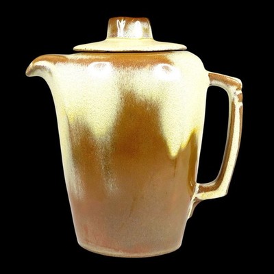 Frankoma Plainsman Gold 5T Teapot or Pitcher with Lid Vintage Sapulpa Clay