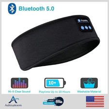 Wireless Bluetooth 5.0 Sleep Headphones Sports Headband Soft Music Eye Mask
