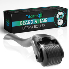 Beard and Hair Derma Roller 1Pack by - Sterile Titanium Derma Roller 0.25Mm