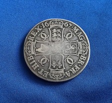 Charles II  1667 SILVER CROWN - DECIMO NONO