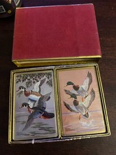 Vintage Playing Cards Double Deck Bridge Set Ducks Mallard SEALED WITH STAMPS