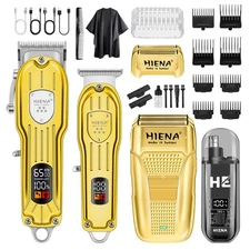 Professional Hair Cut Machine Barber Salon Cutting Trimmer Clipper Kit Set