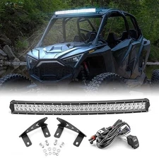  180W Roof LED Light Bar Kit with Plug & Play Wiring Harness, 32" Curved Light 