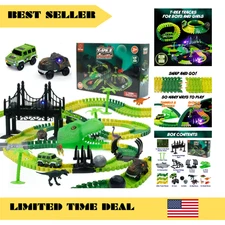USA Toyz Dinosaur Race Tracks for Kids- 262pk