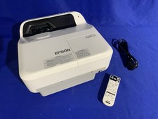 Epson PowerLite 680 Short Throw Projector w/Remote Power Cord 3088 Hours Used