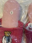 LECOM Women's Pink/Red Slide Slippers Bear Cartoon Embroidered Fabric Open Back — photo 3